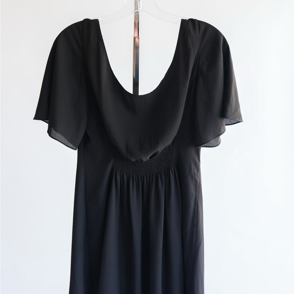 THEORY Black Dress with Butterfly Sleeves - Picture 6 of 12